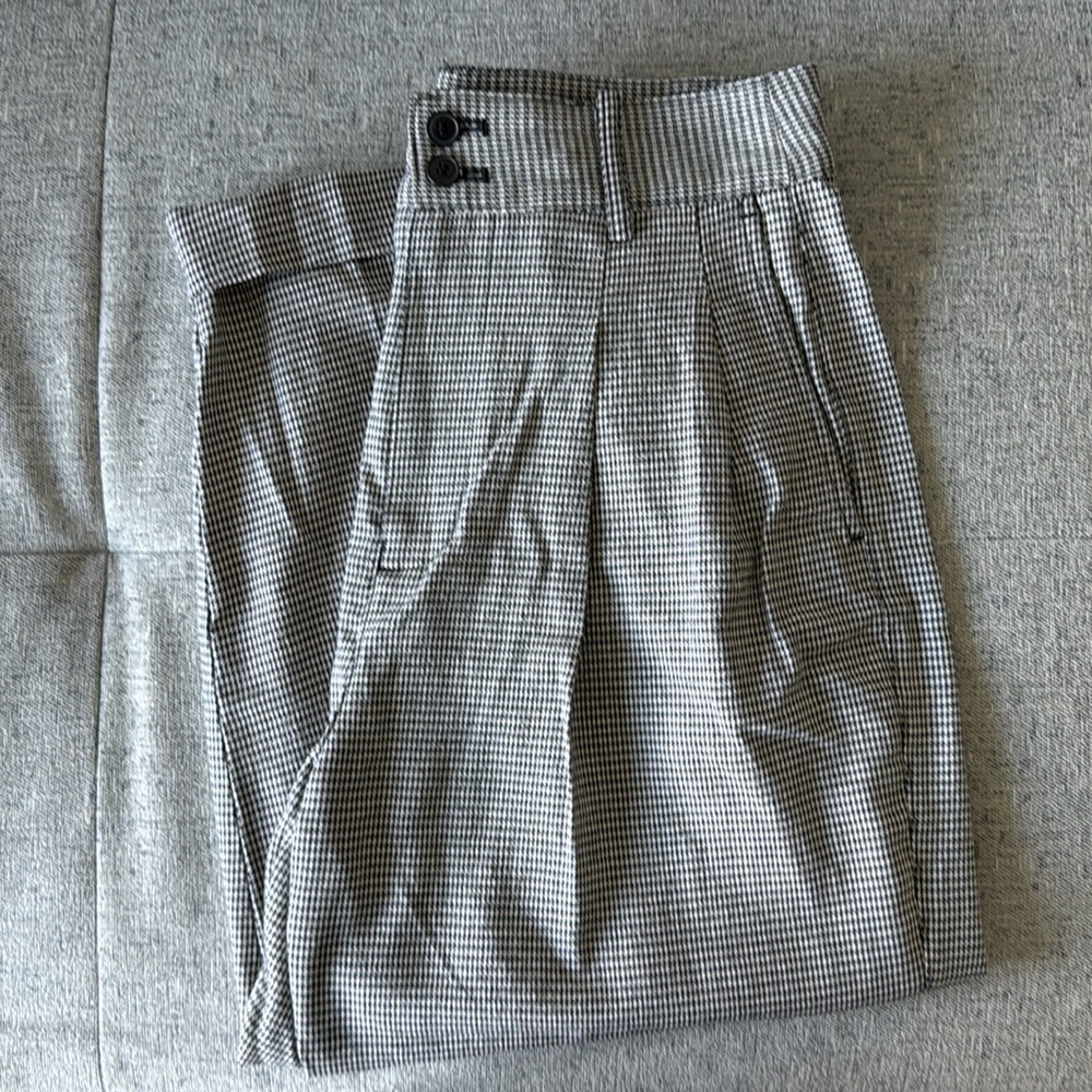 Madewell Houndstooth Trousers Sz 4 (Hemmed)